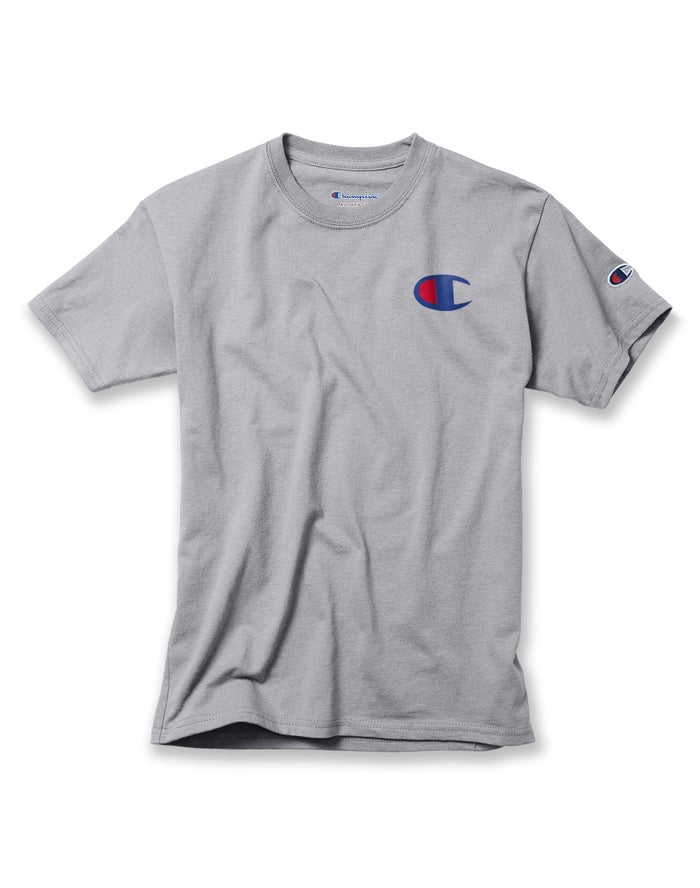 Champion T-Shirt Jongens - Grijs - Cotton Big C Logo ( 803526-BEN )